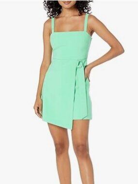 Joey Women's Mint Side Tie Dress, Adjustable Straps